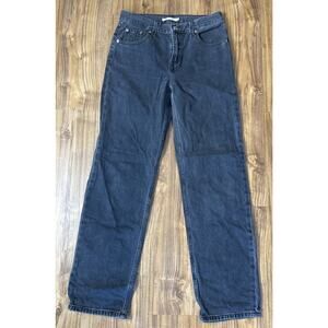 Levi's Low Pro Straight Leg Jeans Women's 26 High Rise Black Denim 100% Cotton